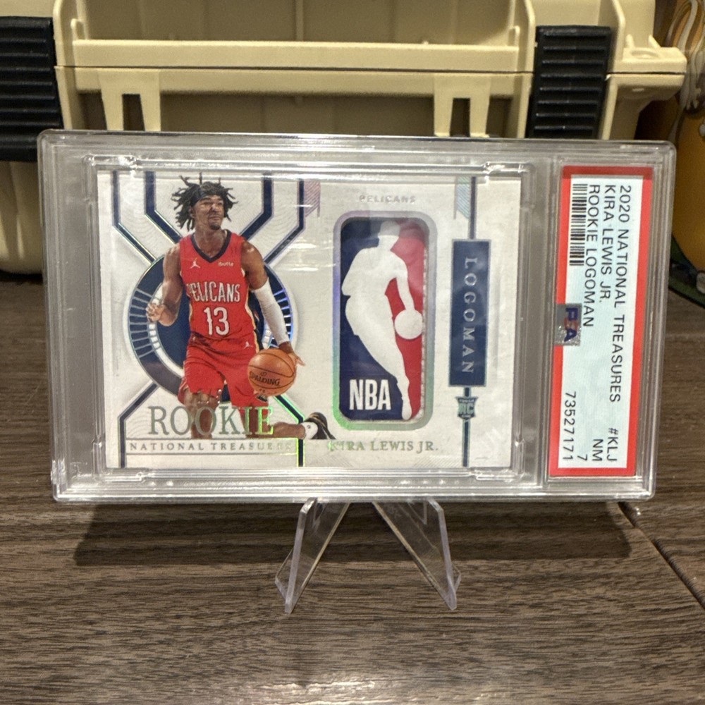 2020-21 Panini National Treasures Kira Lewis Jr. Logoman /5 Rookie Patch PSA 7
