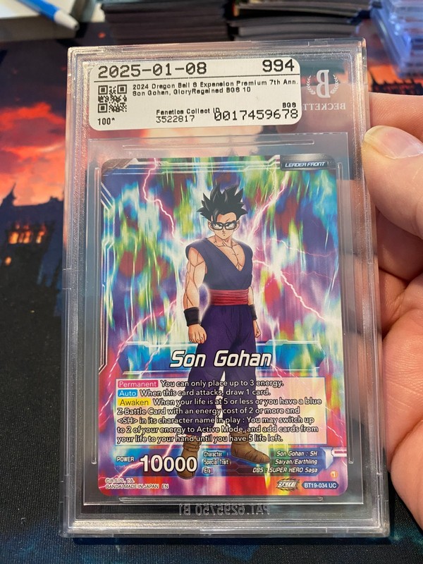 2024 Dragon Ball DBS Promo Gohan Former Glory Regained BGS 10 black Label view 2