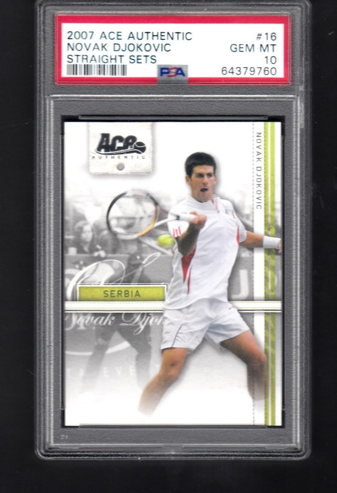 2007 ACE AUTHENTIC STRAIGHT SETS NOVAK DJOKOVIC PSA 10
