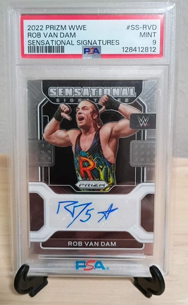 2022 WWE Rob Van Dam RVD Prizm Sensational Signatures Auto PSA 9 ECW 
