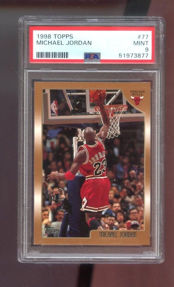 1998-99 Topps #77 Michael Jordan PSA 9 Graded Basketball Card NBA 1999 Bulls