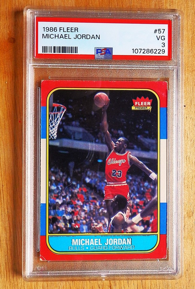 1986-87 FLEER COMPLETE BASKETBALL SET 132 CARDS W/ PSA 3 MICHAEL JORDAN ROOKIE