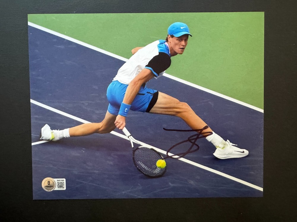 Jannik Sinner Rare! autographed signed classic tennis 8x10 photo Beckett BAS coa