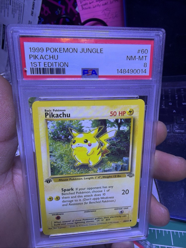 1999 Pokemon Jungle Pikachu 1st Edition #60 PSA 8 NM-MT WOTC Vintage