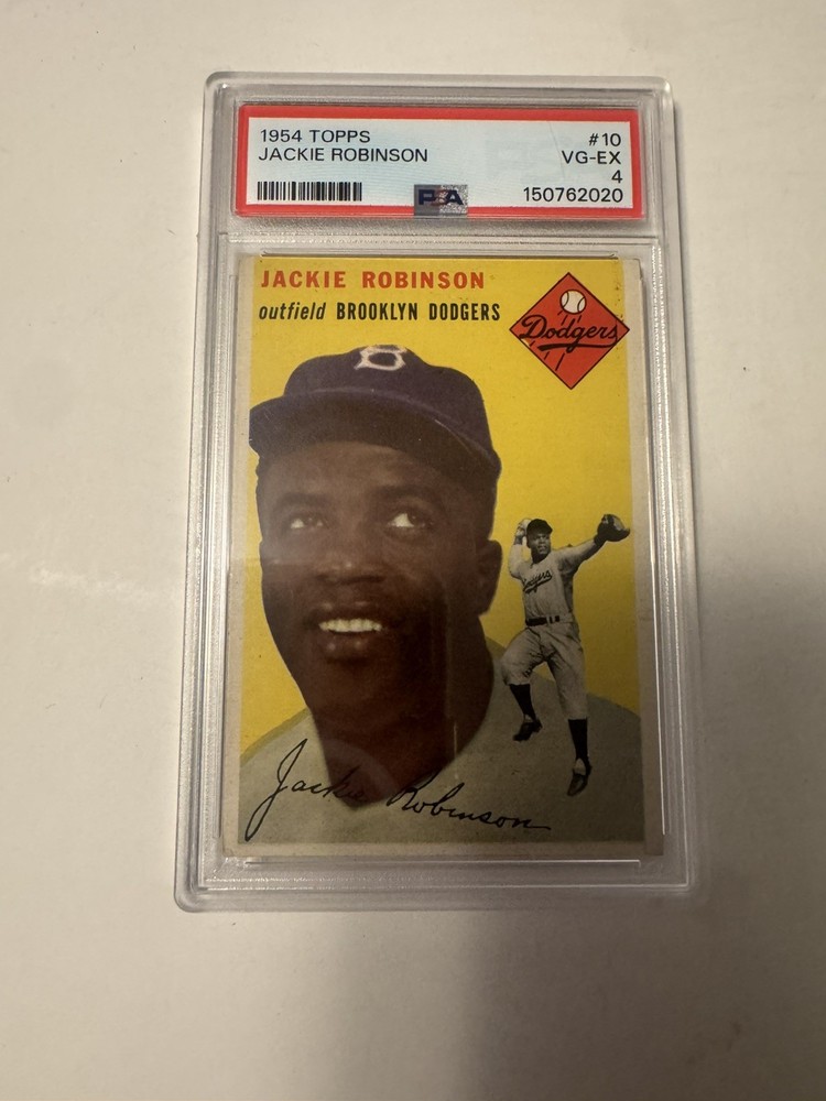 1954 TOPPS #10 JACKIE ROBINSON PSA 4