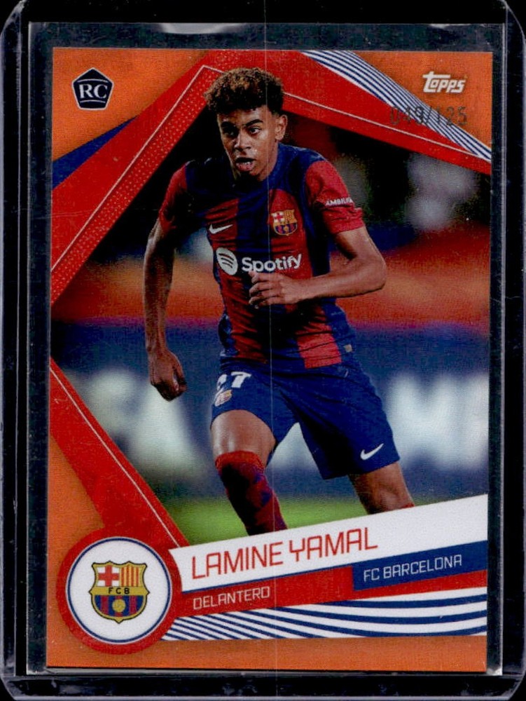 2023-24 Topps FC Barcelona Fan Lamine Yamal Orange #/125 Rookie RC