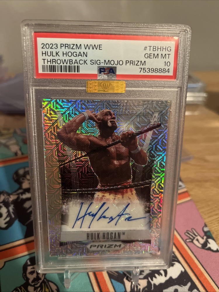 2023 Panini Mojo Prizm WWE Throwback HULK HOGAN AUTO /25 PSA 10