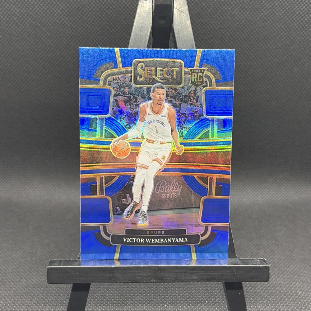 VICTOR WEMBANYAMA 2023-24 Panini Select Concourse Blue Prizm Holo Rookie RC 87