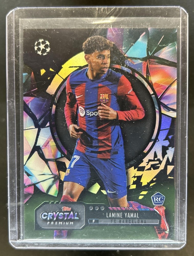 2023-24 Topps Crystal Premium UEFA Lamine Yamal 2023 RC Rookie #27 Barcelona