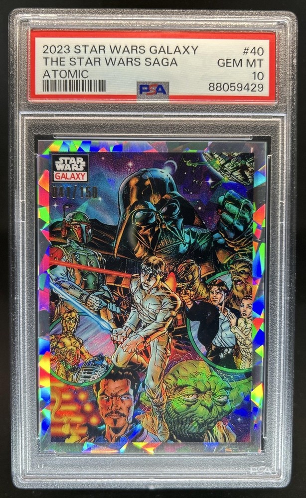 2023 Topps Chrome Star Wars Galaxy The Saga Atomic Refractor #/150 PSA 10