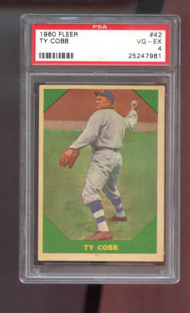 1960 Fleer Greats #42 Ty Cobb PSA 4 Graded Baseball Card MLB Detroit Tigers