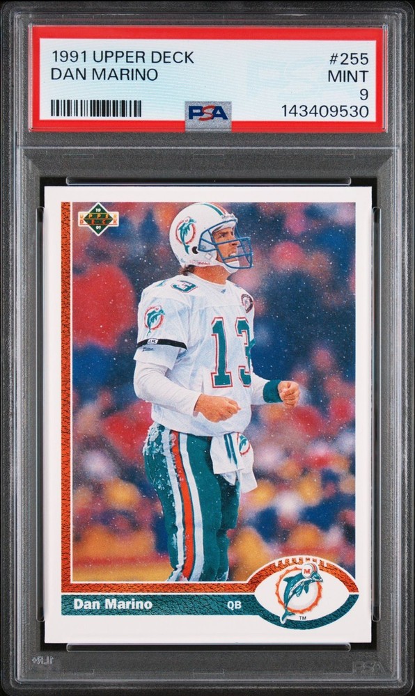 1991 Upper Deck Football Dan Marino Card PSA 9 Mint #255