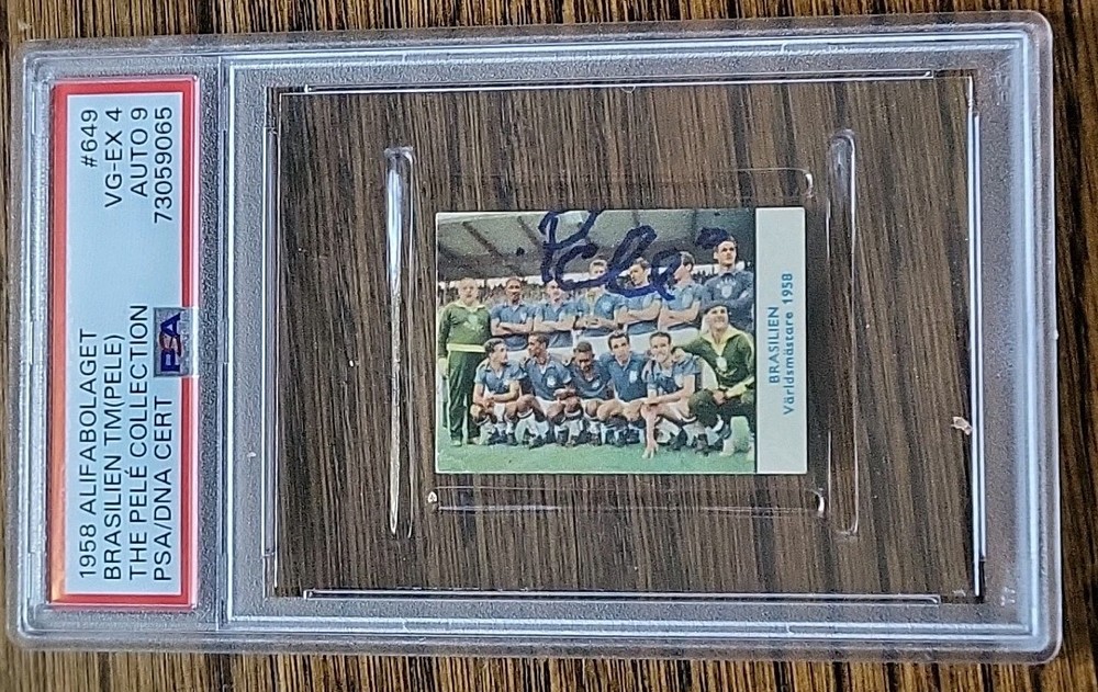1958 PELE Brazil Team  SIGNED Alifabolaget 🇧🇷 ⚽️ Pelé OWNED PSA/DNA  Pop 1/1