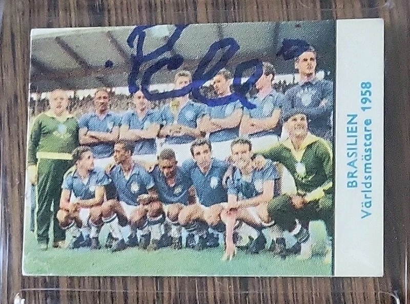 1958 PELE Brazil Team SIGNED Alifabolaget 🇧🇷 ⚽️ Pelé OWNED PSA/DNA Pop 1/1 view 2
