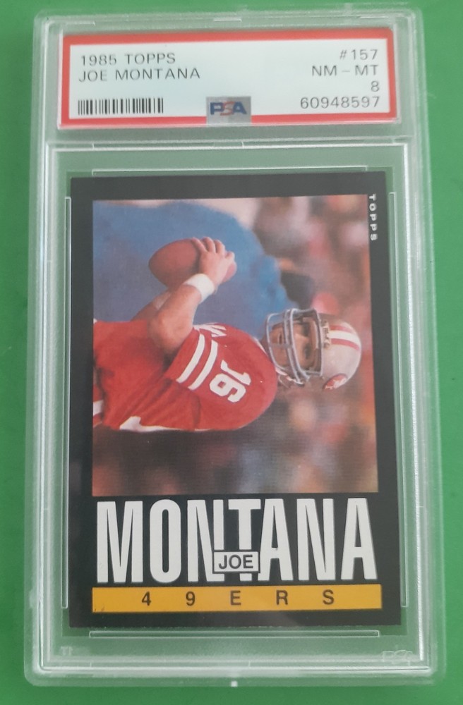 1985 JOE MONTANA PSA 8 ... BONUS VINTAGE CARDS ADDED AT NO CHARGE!!