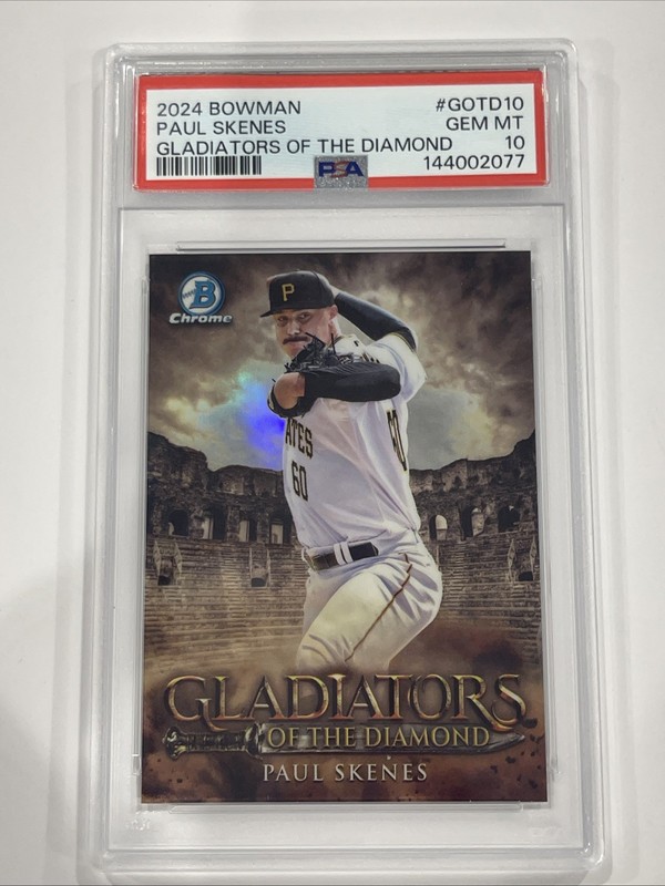 2024 Bowman Paul Skenes Gladiators of the Diamond Chrome RC #GOTD-10 PSA 10 view 2