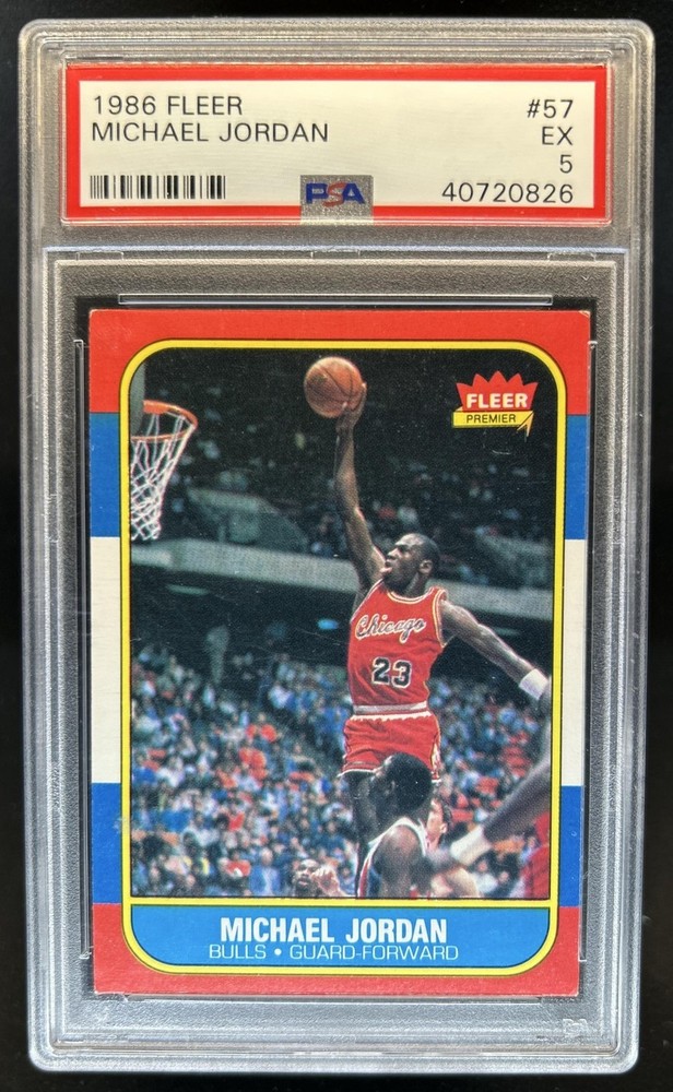 1986-87 Fleer Michael Jordan RC #57 Bulls PSA 5 Rookie