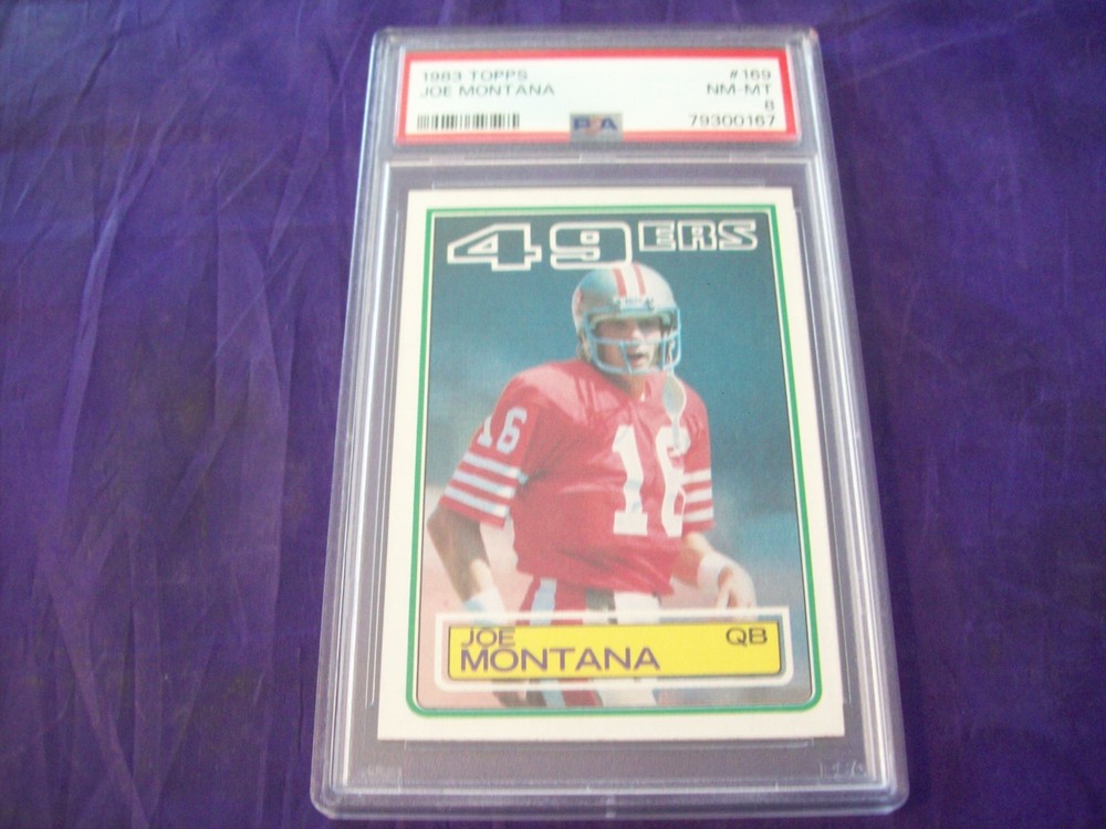1983 TOPPS FOOTBALL #169 JOE MONTANA PSA 8