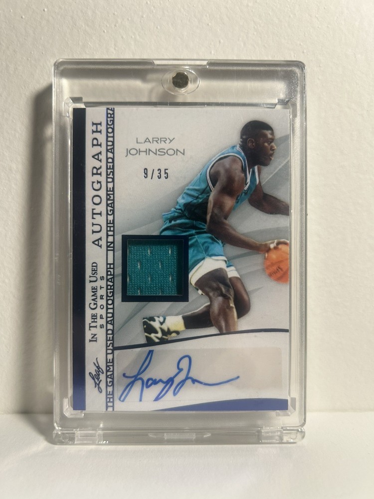 2025 Leaf In The Game Used Sports #’d /35 Larry Johnson - Patch Auto