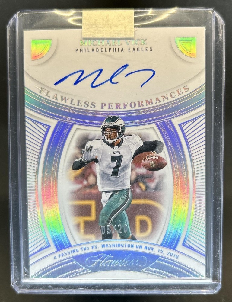 2025 Panini Flawless Michael Vick Performances Silver Auto Autograph #/20 Eagles