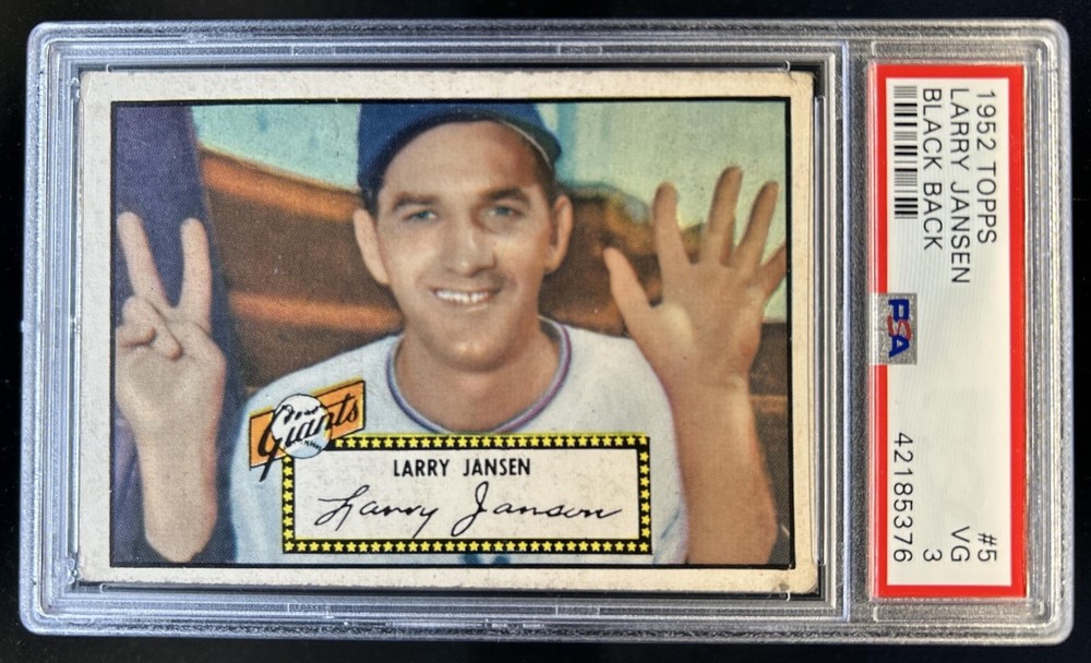 1952 Topps Larry Jansen #5 Giants PSA 3
