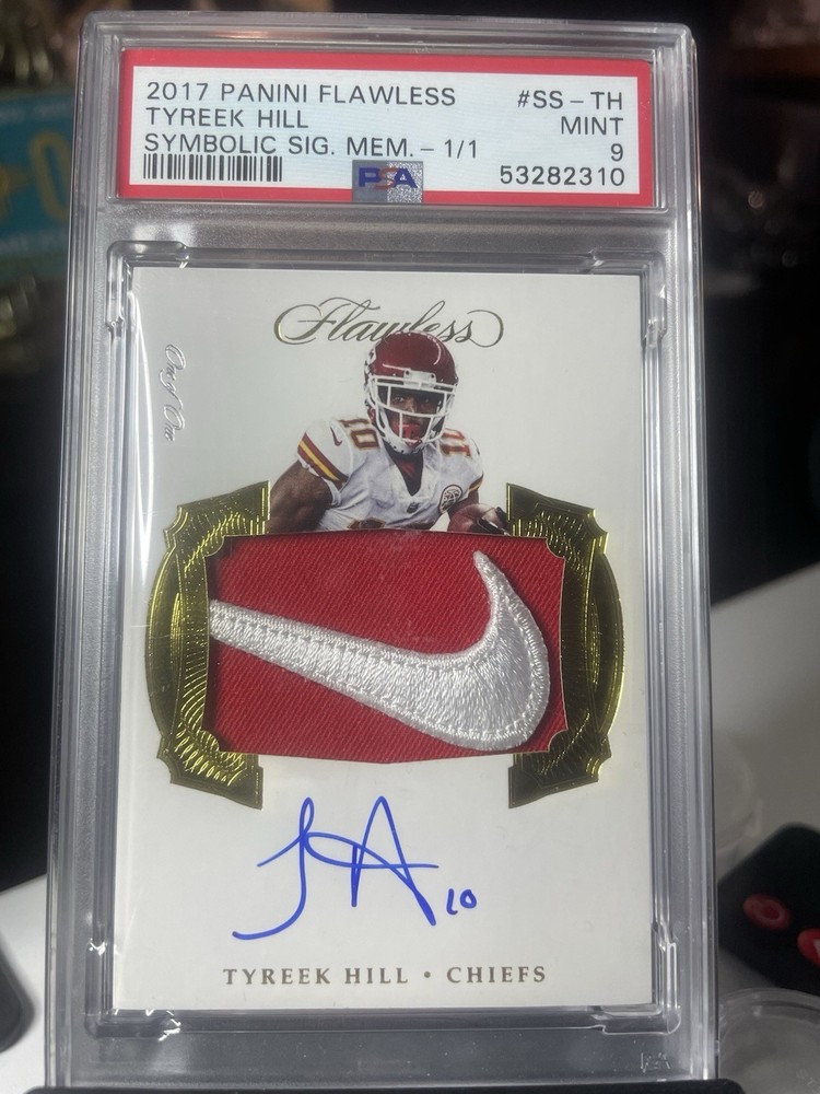 2017 Panini Flawless Tyreek Hill Symbolic Signature 1/1 Nike Swoosh 