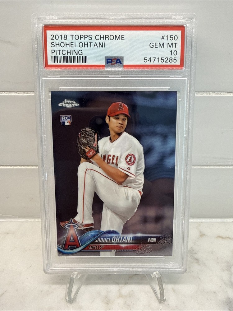 SHOHEI OHTANI 2018 TOPPS CHROME 150 PITCHING 🔥 PSA 10 💎 GEM MINT 🐐 RC Rookie