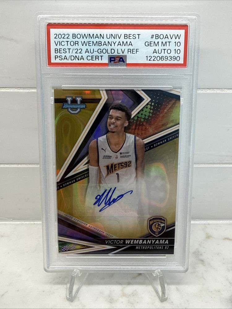 Victor Wembanyama 2022 RC Best of Bowman GOLD Lava Prizm SSP /75 PSA 10 Auto 10