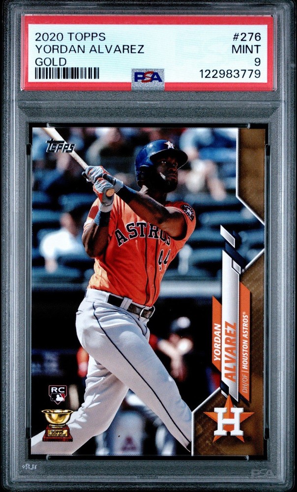 2020 Topps YORDAN ALVAREZ Gold 801/2020 #276 PSA 9 MINT RC Rookie Astros