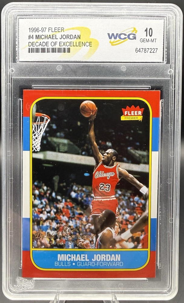 MICHAEL JORDAN 1996-97 Fleer Decade of Excellence Rookie Card #4 GEM-MINT 10