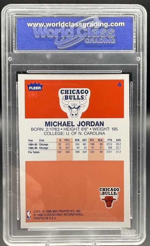 MICHAEL JORDAN 1996-97 Fleer Decade of Excellence Rookie Card #4 GEM-MINT 10 view 2