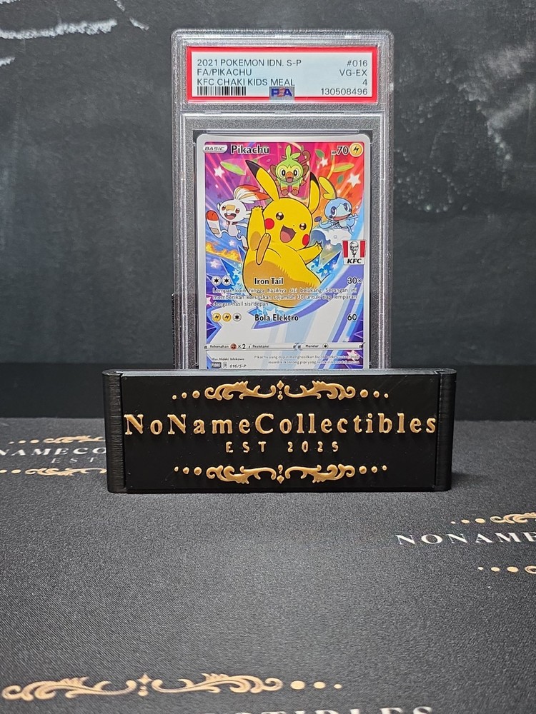 2021 POKEMON INDONESIAN S PROMO KFC CHAKI KIDS MEAL #016 FULL ART/PIKACHU PSA 4