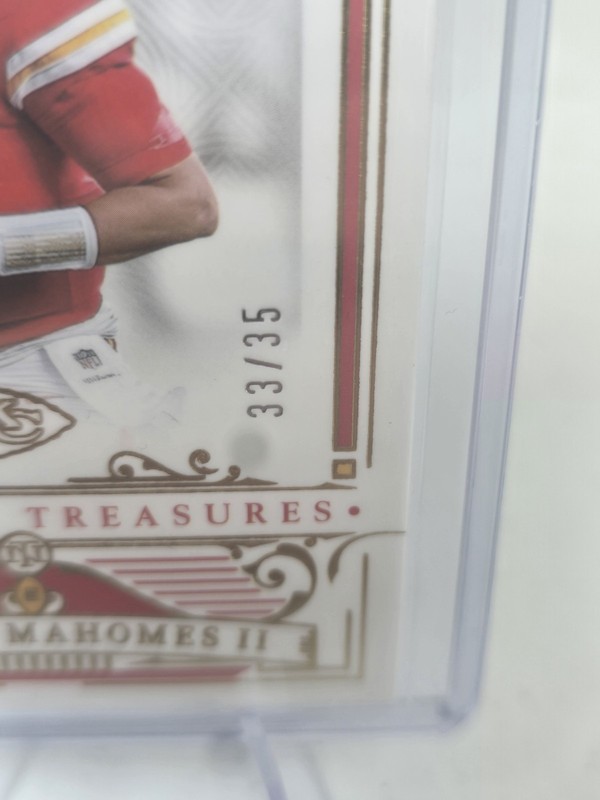 Patrick Mahomes II 2025 Panini National Treasures Gold #47 Chiefs  SP 33/35 view 2