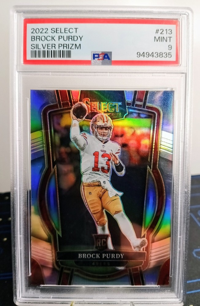 2022 SELECT BROCK PURDY #213 ROOKIE SILVER PRIZM RC PSA 9