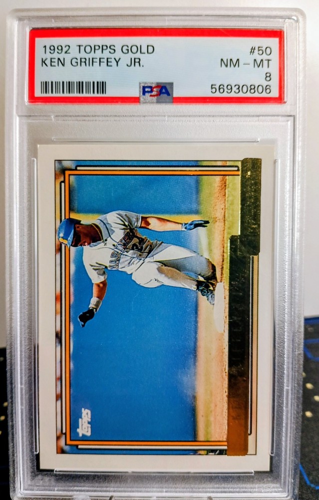 Ken Griffey Jr. 1992 Topps Gold #50 PSA 8