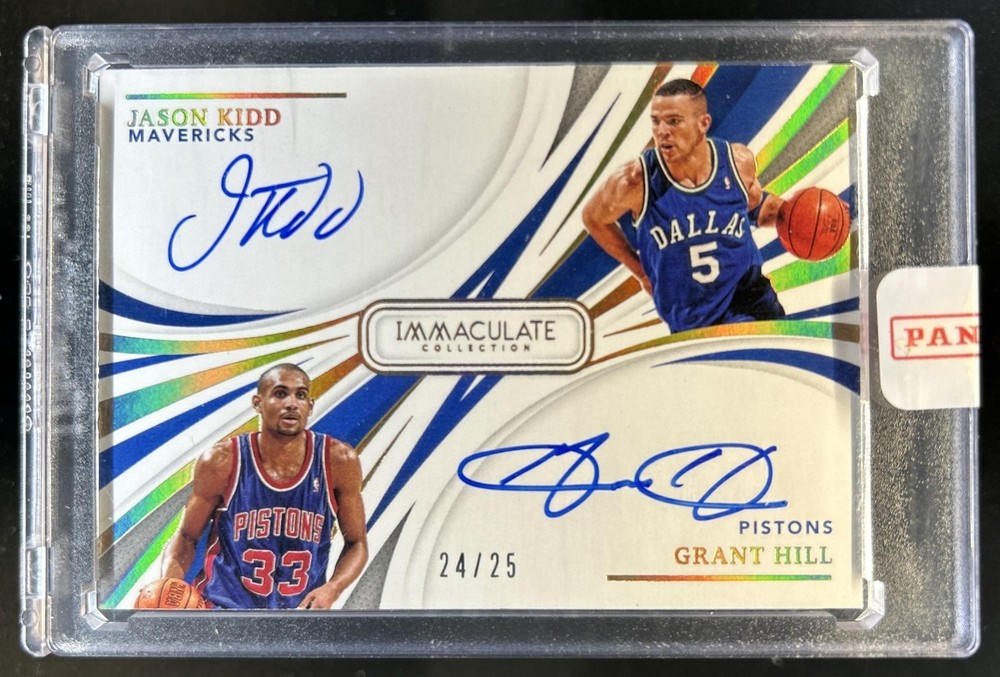 2020-21 Panini Immaculate Jason Kidd Grant Hill,, EX Dual Auto Autograph #/25