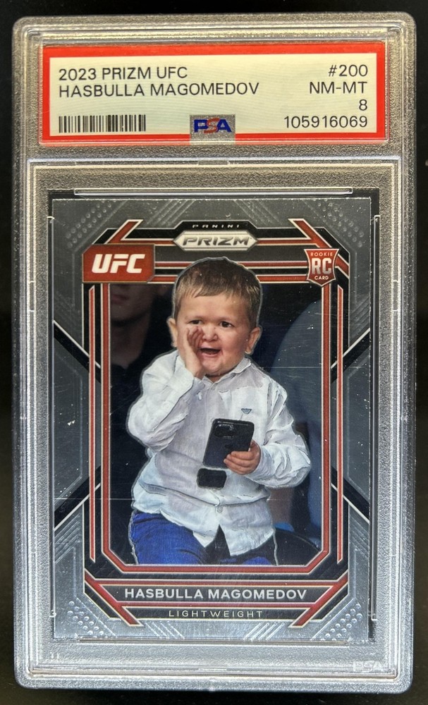 2023 Panini Prizm UFC Hasbulla Magomedov RC #200 PSA 8 Rookie