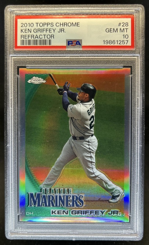 2010 Topps Chrome Ken Griffey Jr. Refractor #28 Mariners PSA 10 GEM MINT
