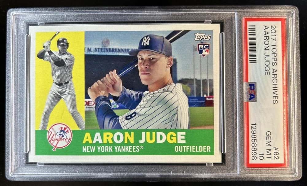 2017 Topps Archives Aaron Judge RC Rookie #62 Yankees PSA 10 GEM MINT