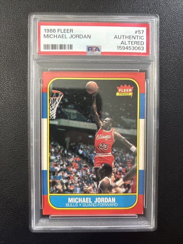1986-87 Fleer - Michael Jordan #57 Rookie RC Chicago Bulls PSA AA view 2