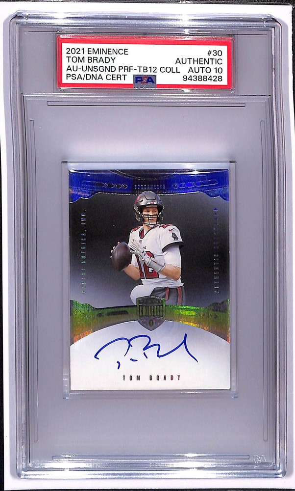 2021 Panini Eminence Tom Brady Proof TB12 Collection #30 PSA Authentic Auto 10