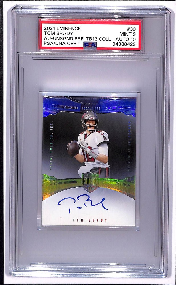 2021 Panini Eminence Tom Brady Proof TB12 Collection #30 PSA / DNA 9 Auto 10
