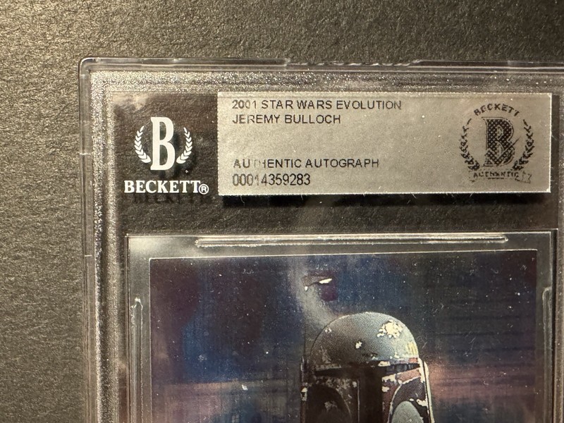 Topps 2001 Star Wars Evolution Boba Fett Autograph Card Jeremy Bulloch Auto BAS! view 2