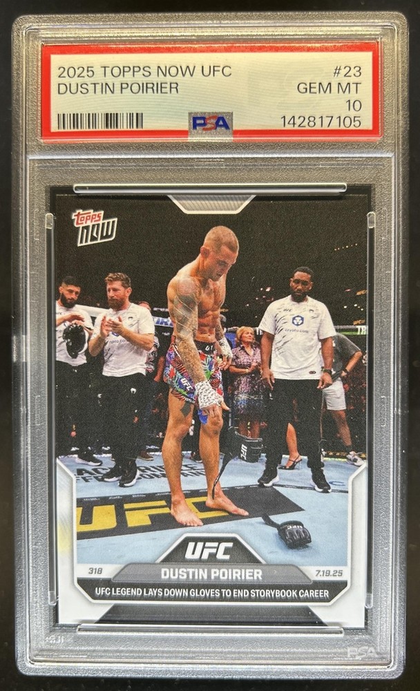 2025 Topps Now UFC Dustin Poirier #23 PSA 10 GEM MINT