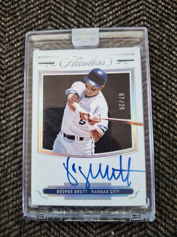 2022 Panini Flawless Encased Shadow Signatures George Brett On Card Auto /20
