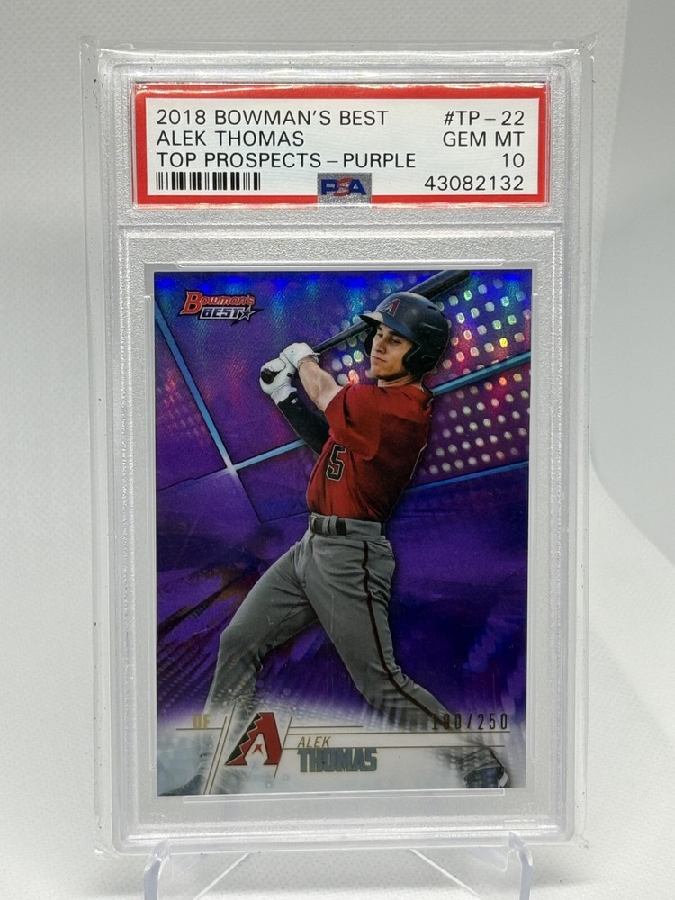 Alek Thomas 2018 Bowman's Best - Top Prospects Purple #/250 - PSA 10 Gem
