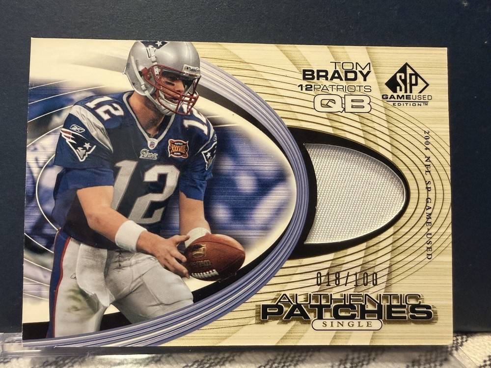 2004 SP Game Used Edition - Authentic Patches Tom Brady #AP-TB (MEM) /100  CLEAN