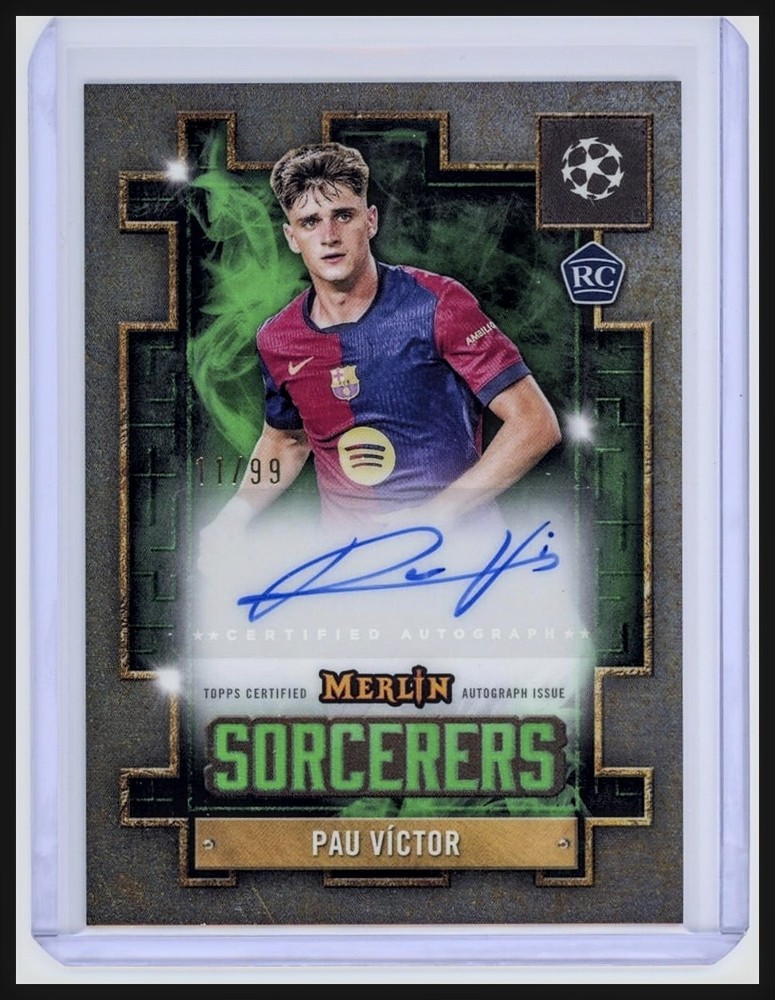 2024-25 Merlin UEFA Club Competitions Pau Víctor RC Sorcerers Auto Green /99