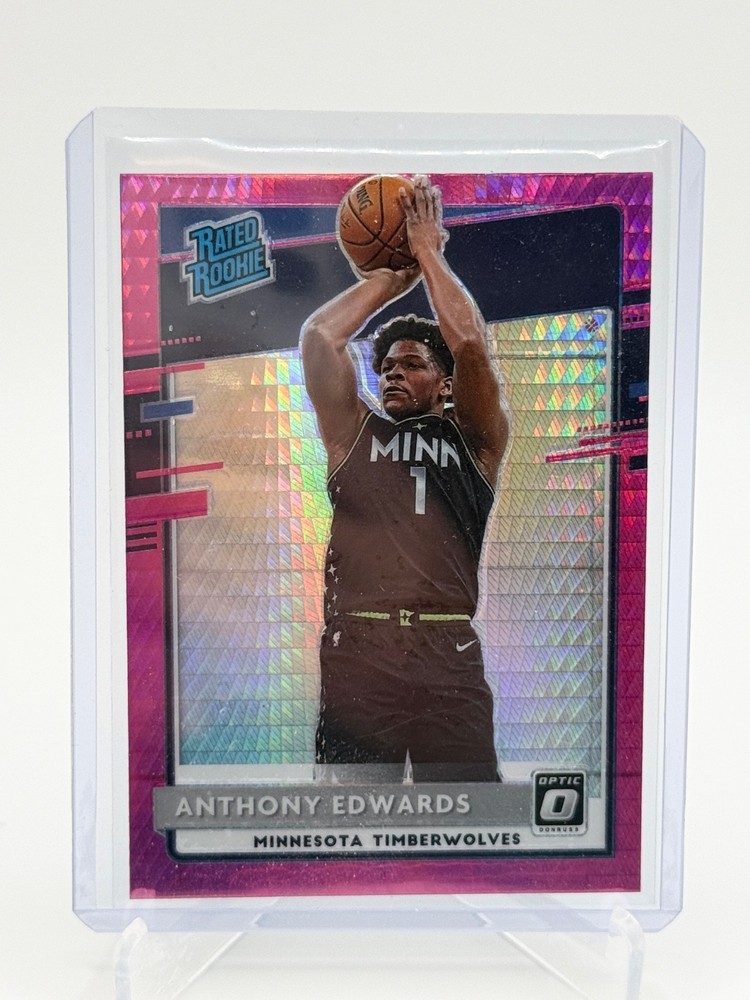 2020-21 Panini Donruss Optic Rated Rookie Anthony Edwards #151 Pink Hyper Prizm