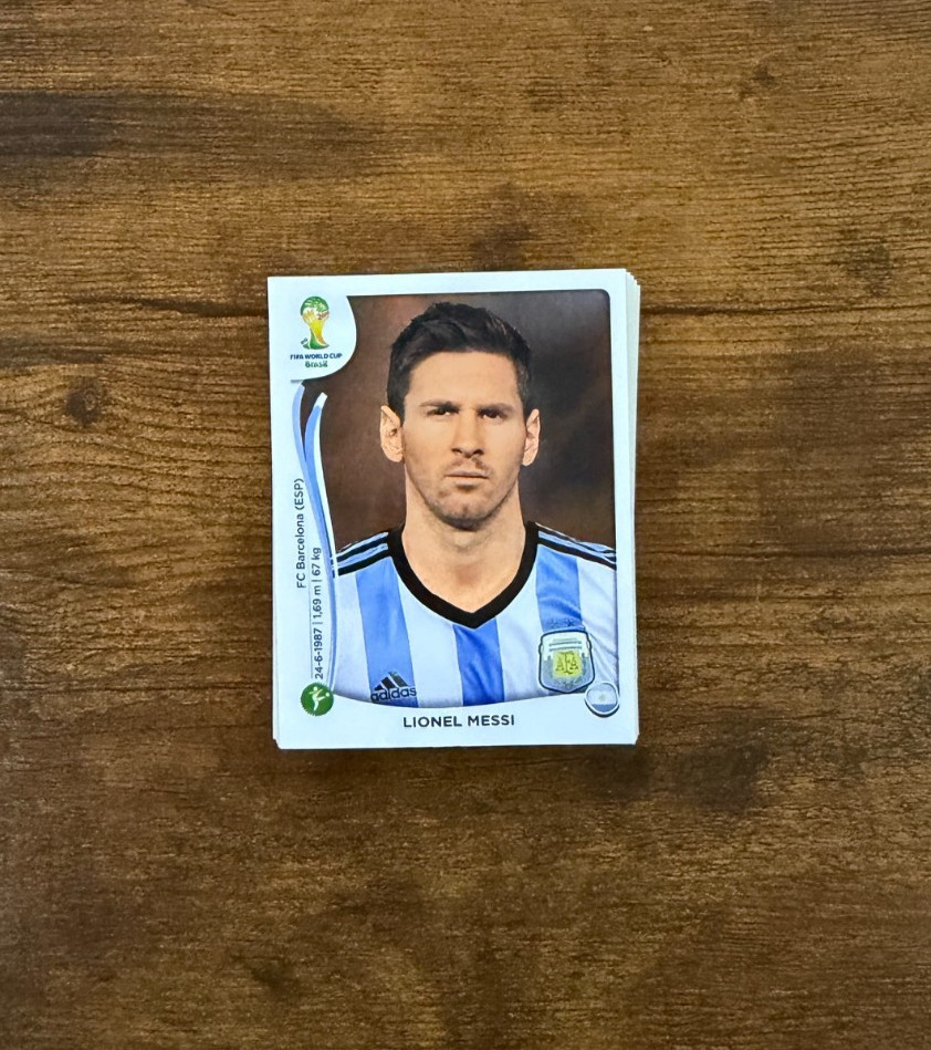 2014 Panini World Cup Brazil Lionel Messi Rookie Sticker #430 Argentina New